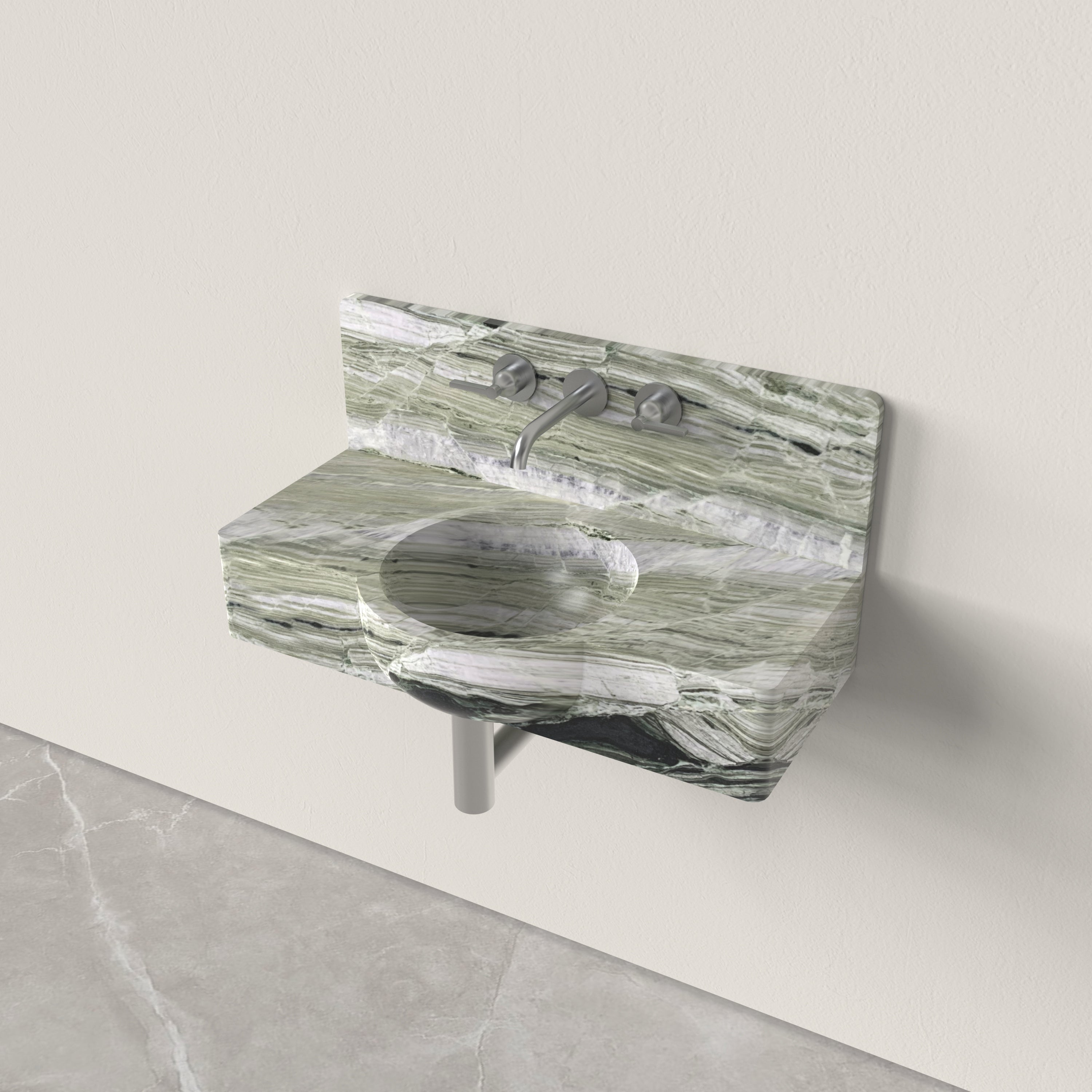 Jade Green Marble|Cloakroom Basin|Handcrafted
