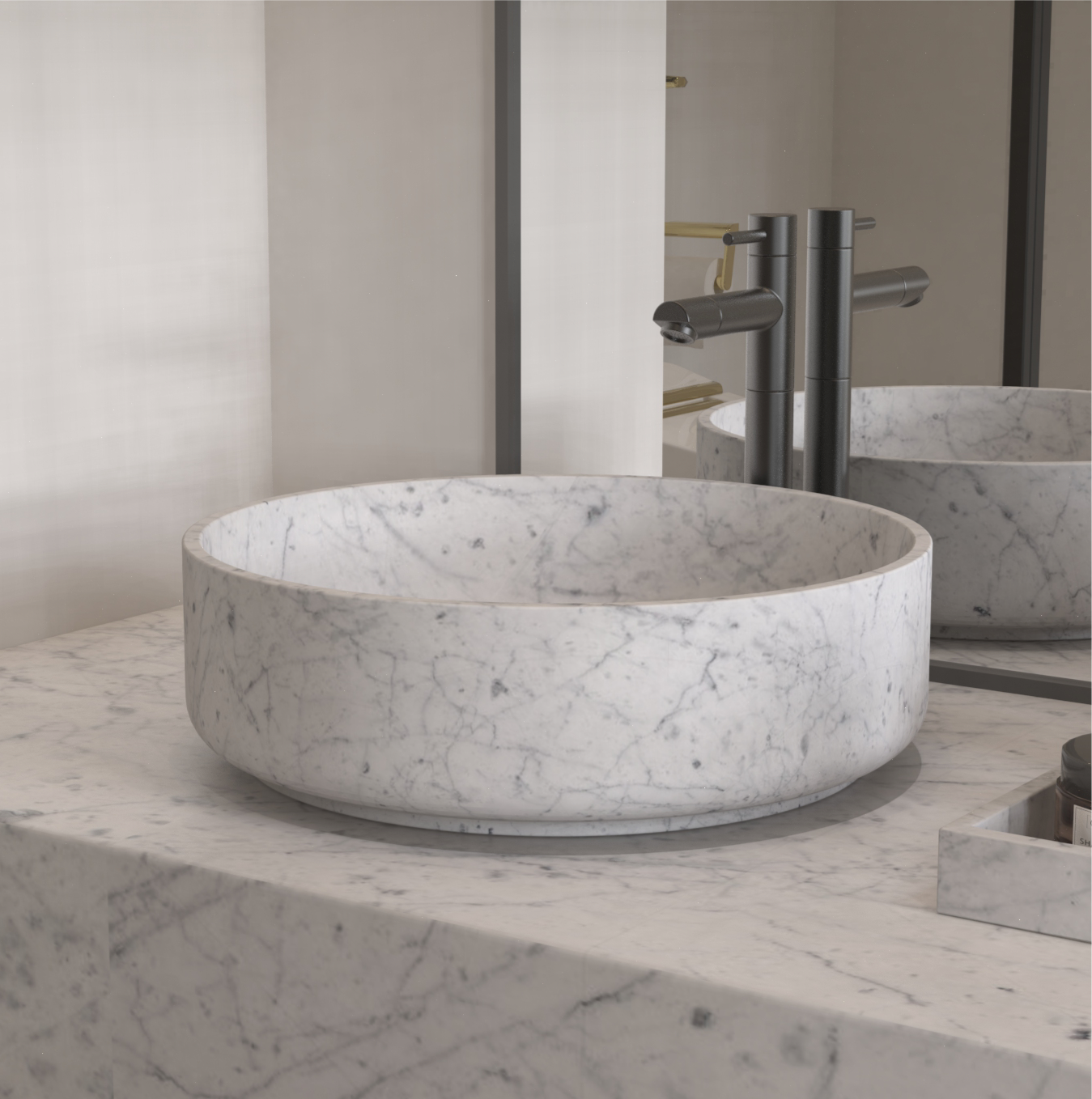 Countertop Basin | Carrara Marble | 40cm x 40cm x 12cm