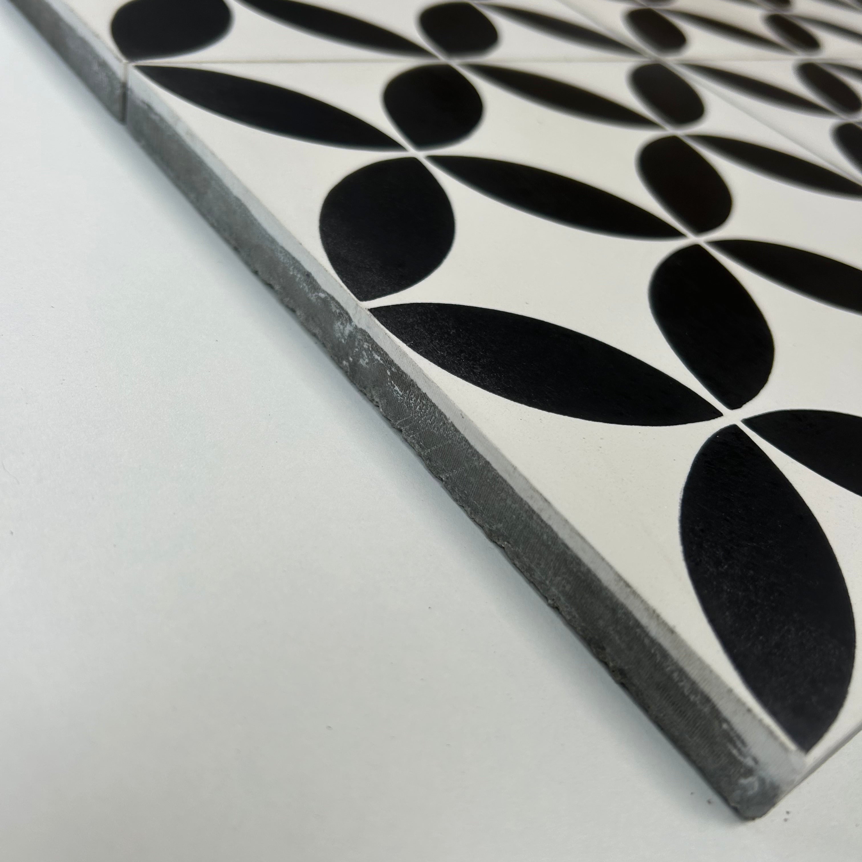 Encaustic Cement Tile | Japanese Mon Design | Handmade
