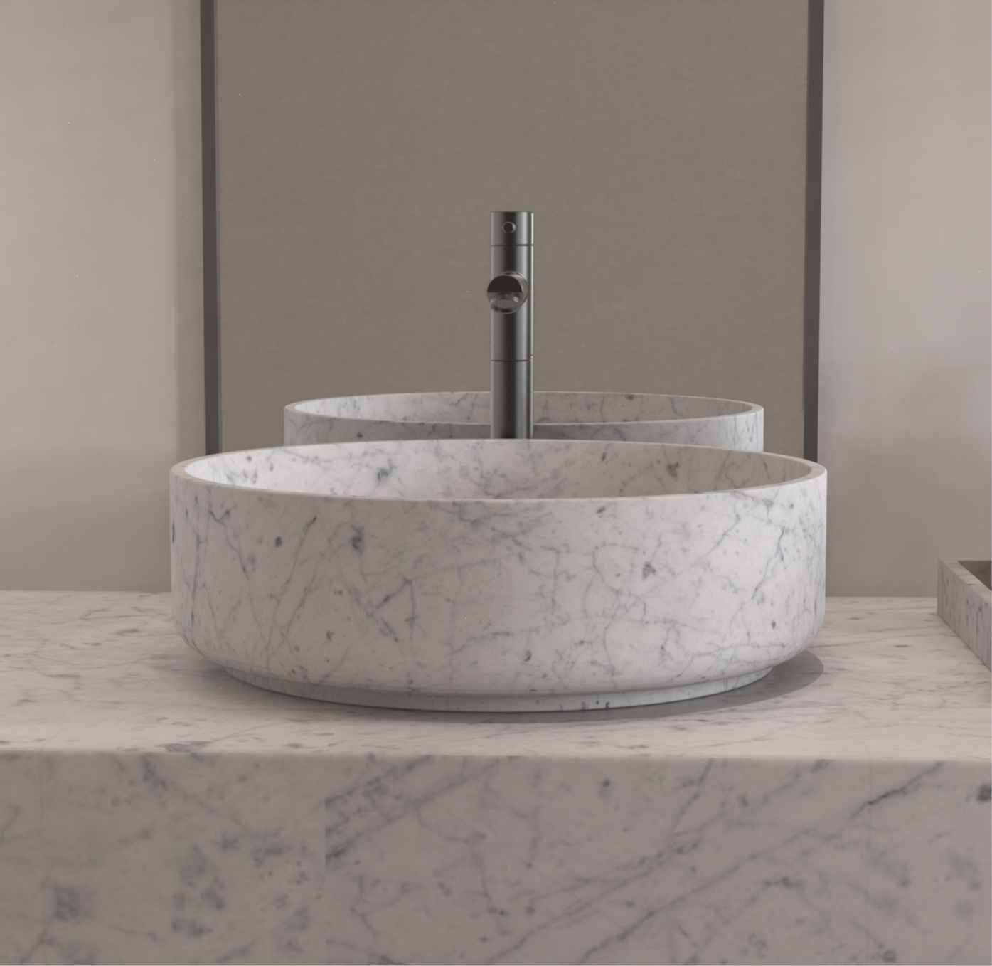 Countertop Basin | Carrara Marble | 40cm x 40cm x 12cm