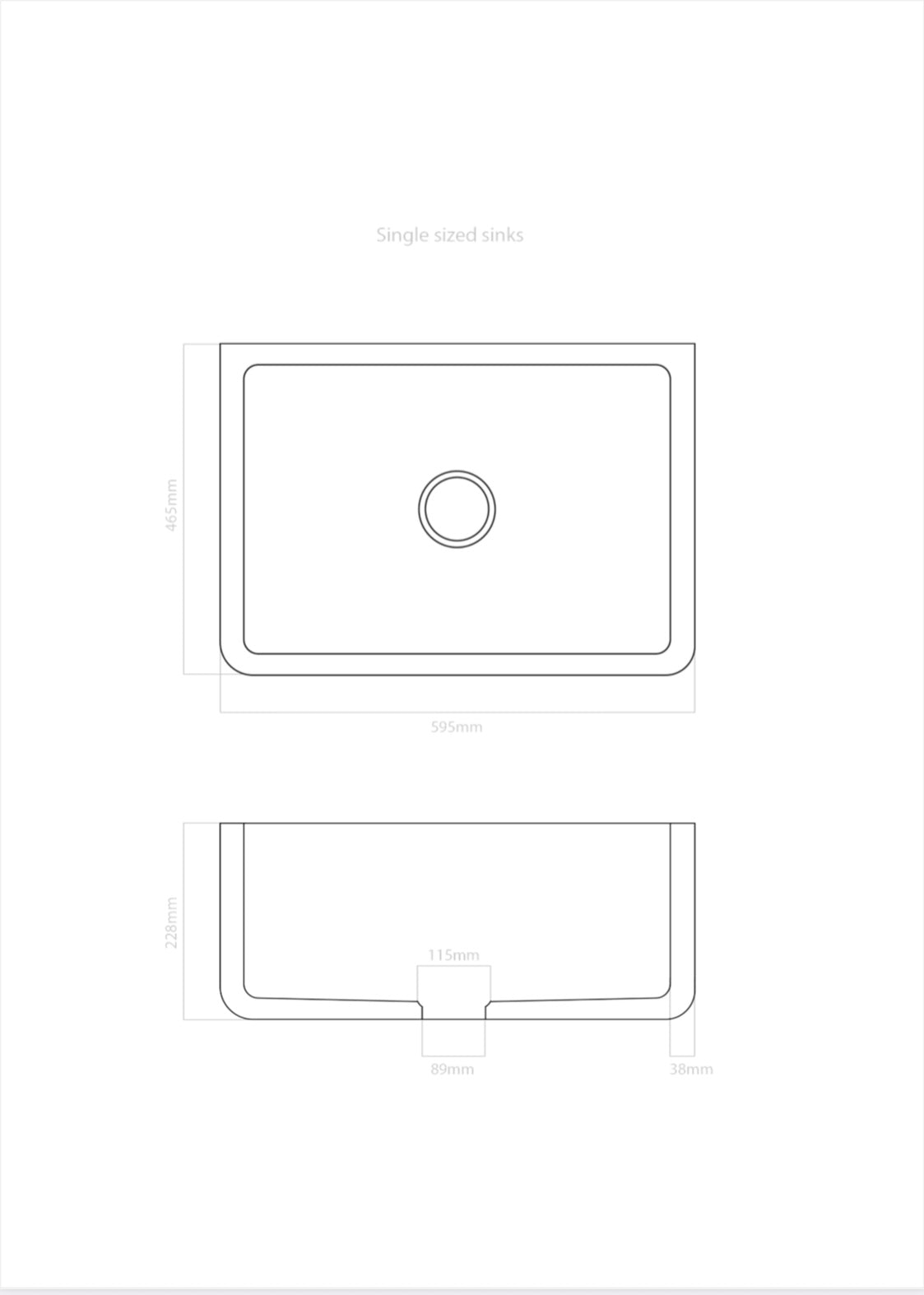 Single sized Butler sink | Tuscan Carrara | Handcrafted