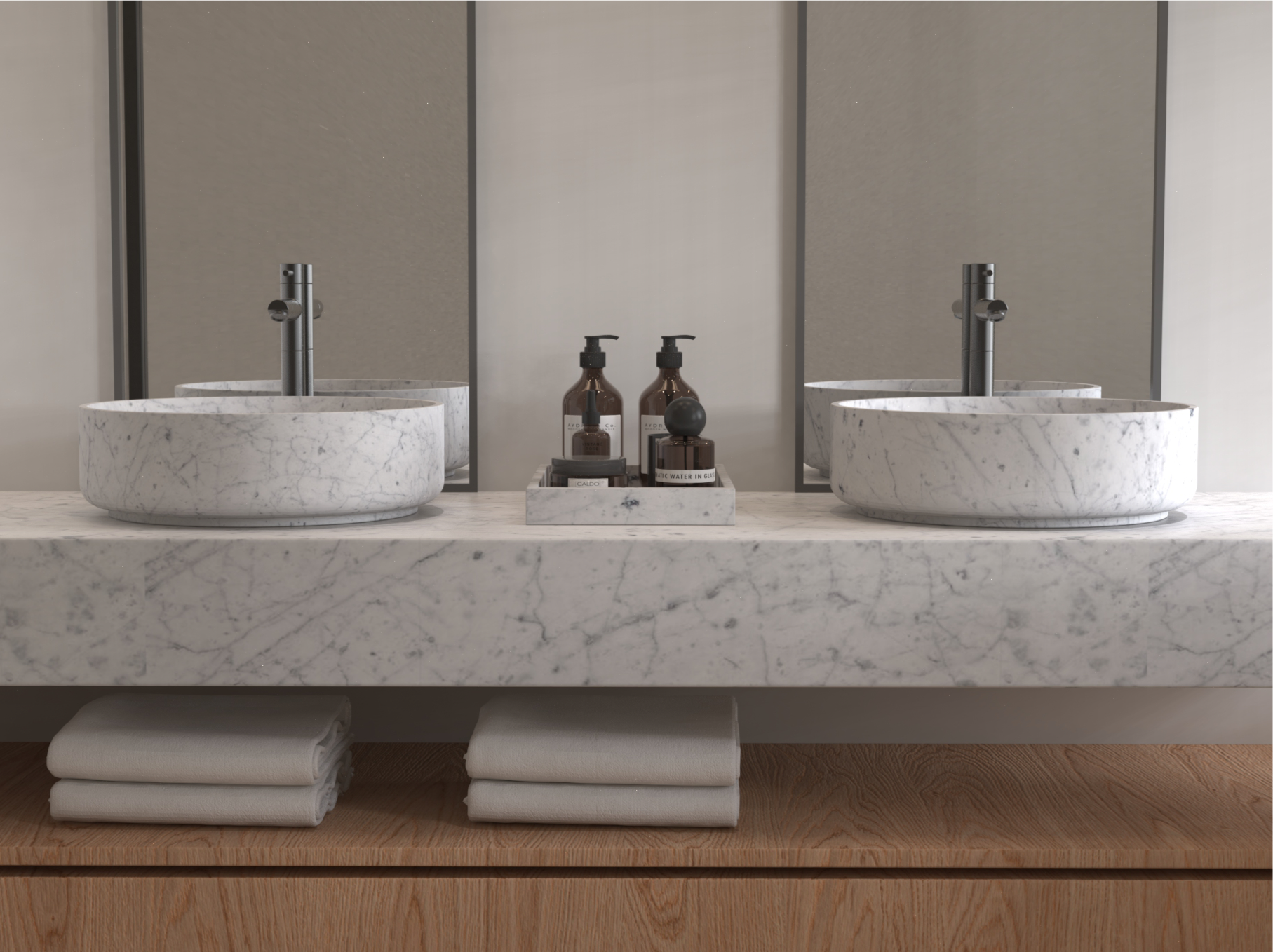 Countertop Basin | Carrara Marble | 40cm x 40cm x 12cm