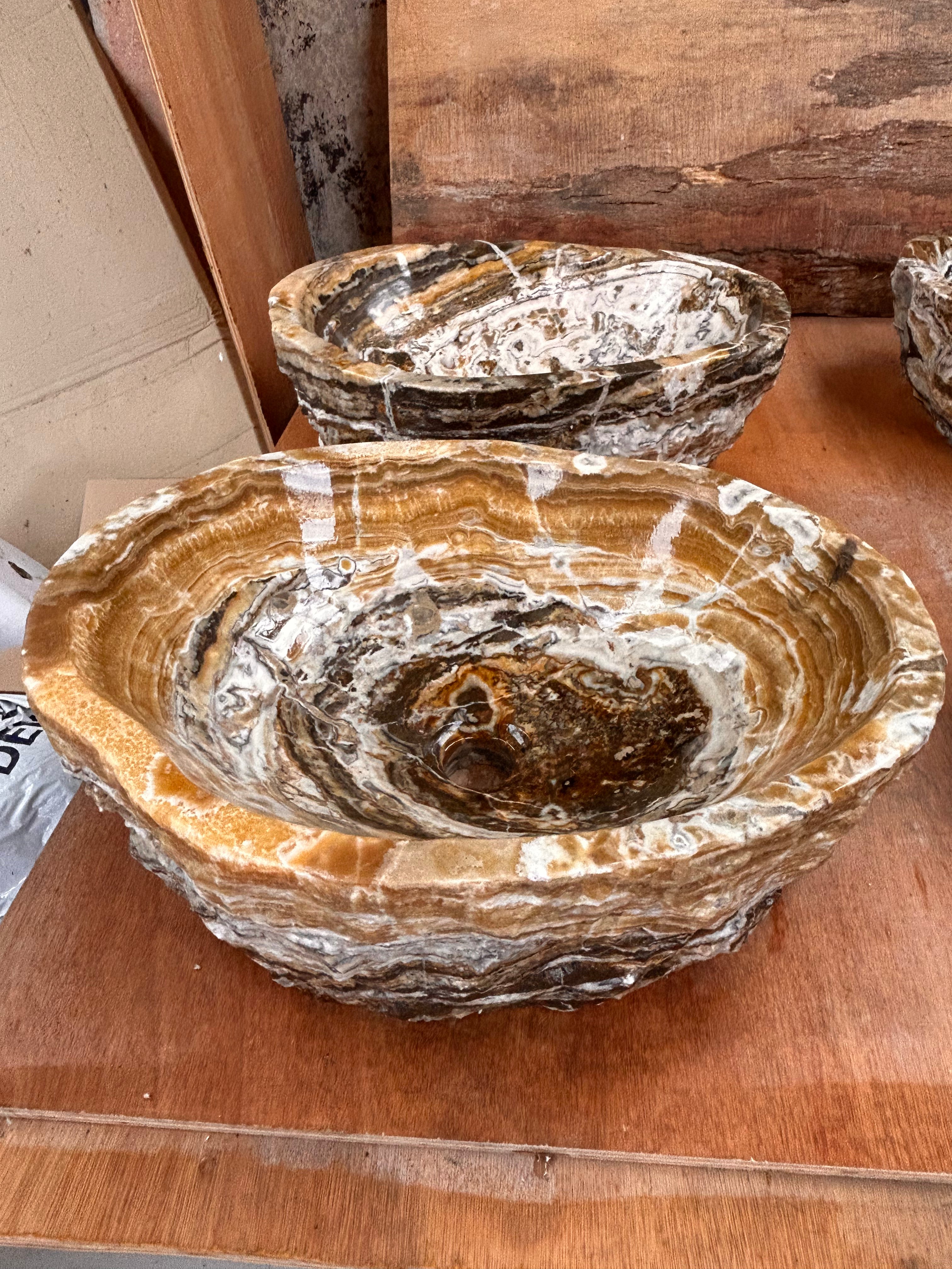Giant Oyster Shell Stone Basin | Hand‑Carved Countertop Sink