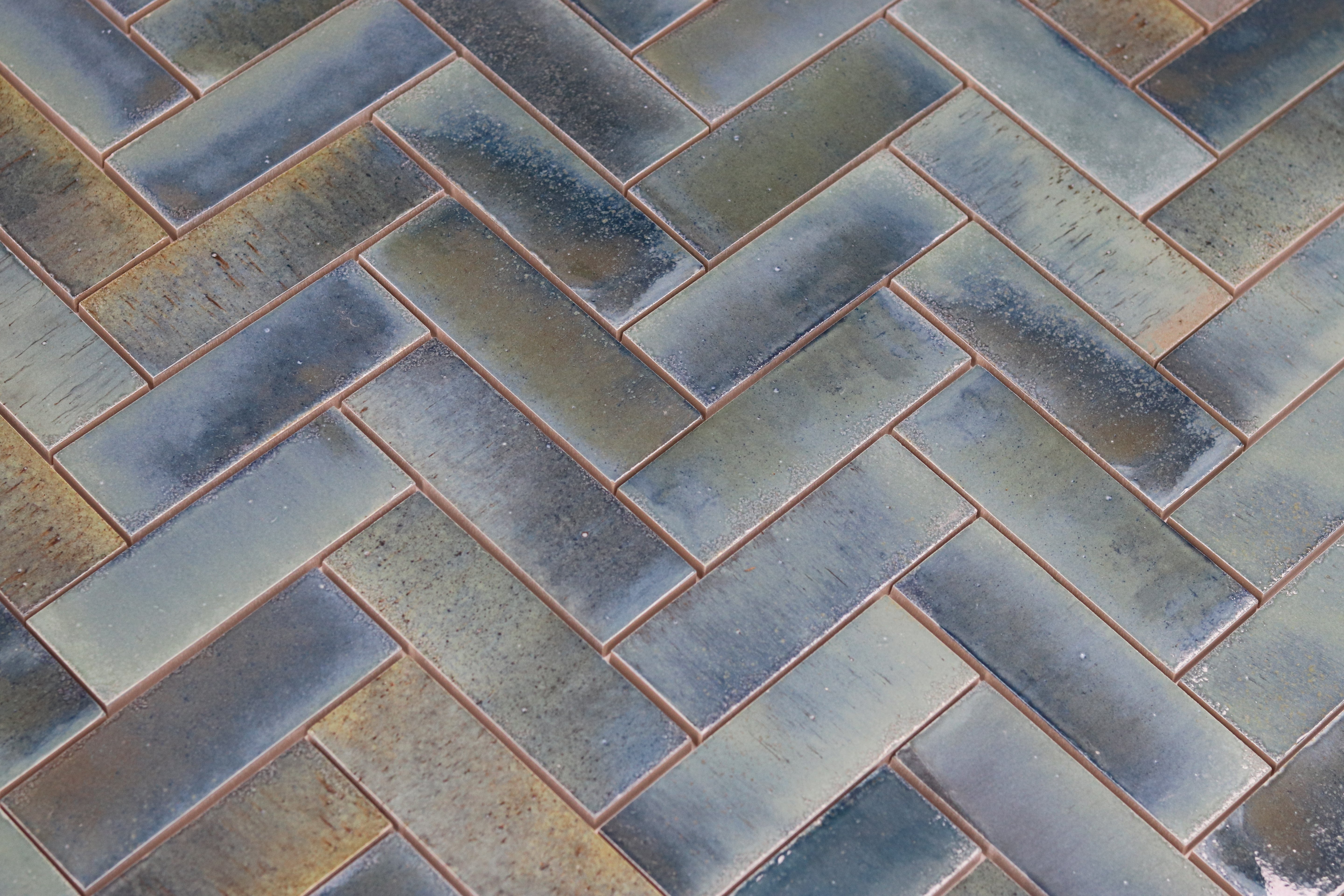 Reactive Glaze | Blue Porcelain Subway Tile 150×50 | Luxury Wall Tile