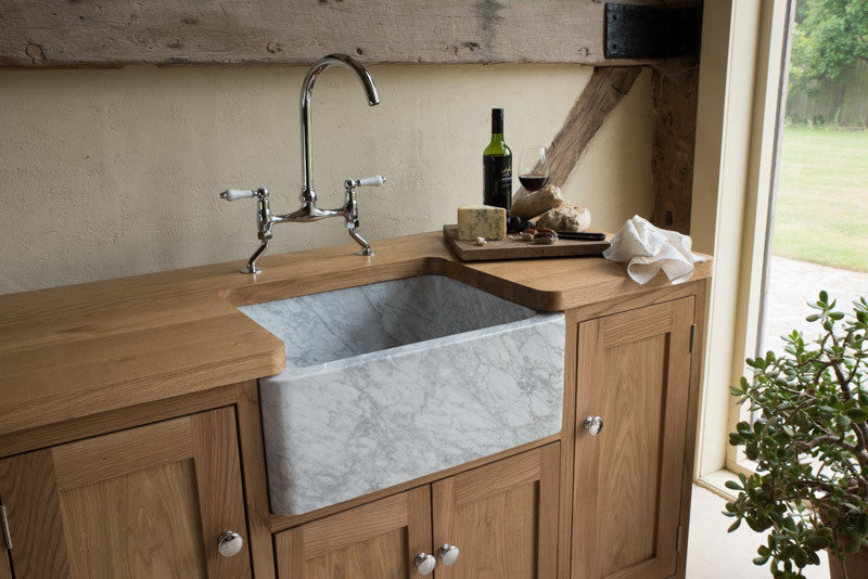 Single sized Butler sink | Tuscan Carrara | Handcrafted