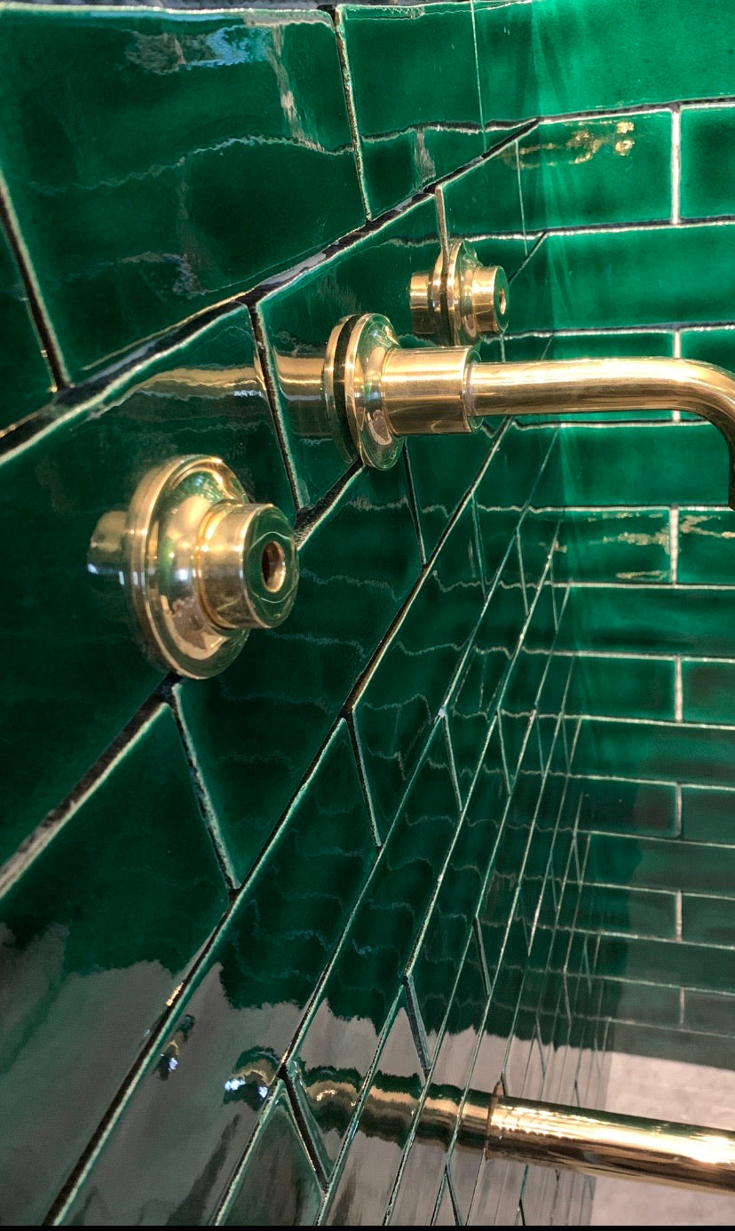 Emerald Green | handmade wall tiles | Perfectly Imperfect