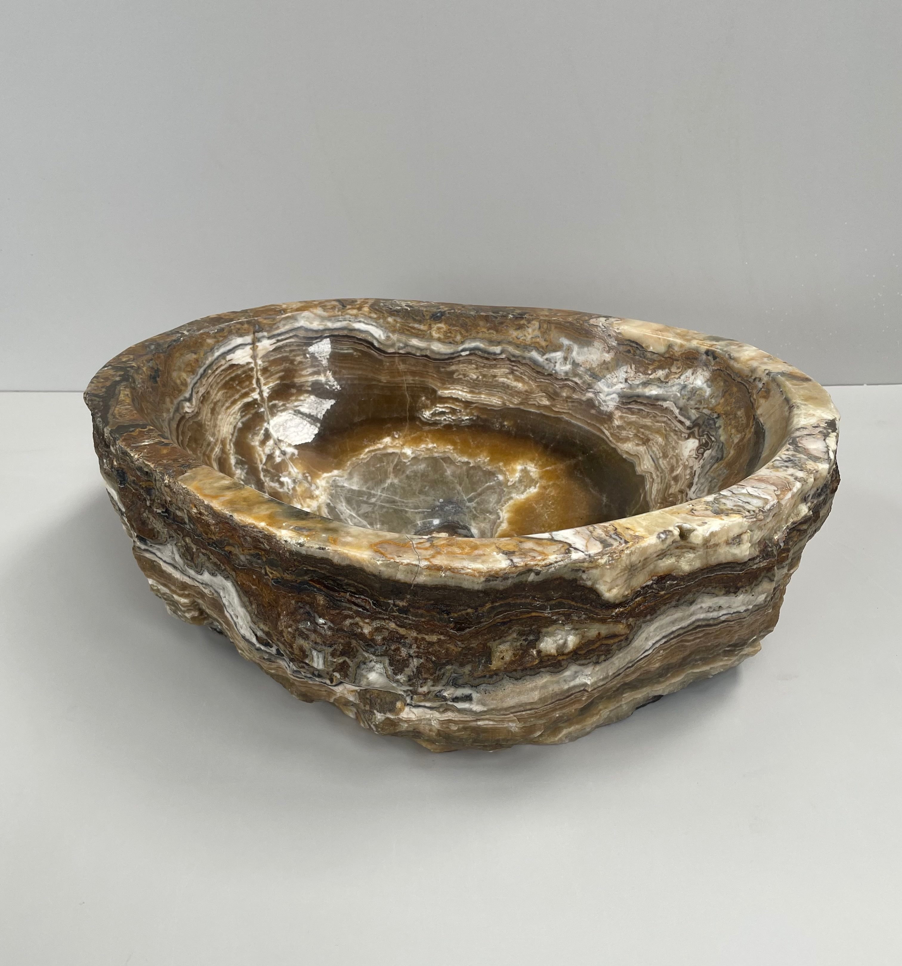 Giant Oyster Shell Stone Basin | Hand‑Carved Countertop Sink