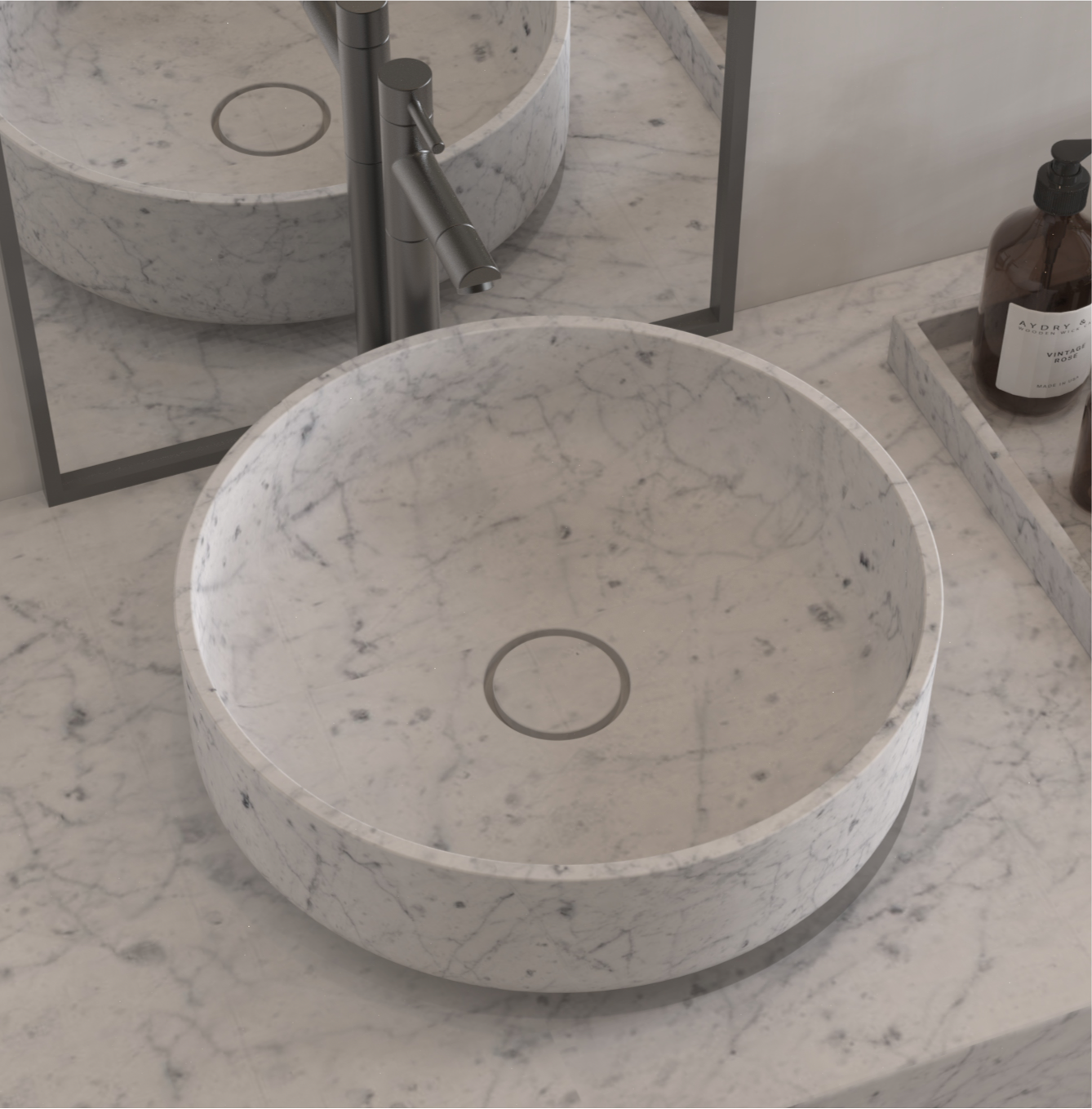 Countertop Basin | Carrara Marble | 40cm x 40cm x 12cm