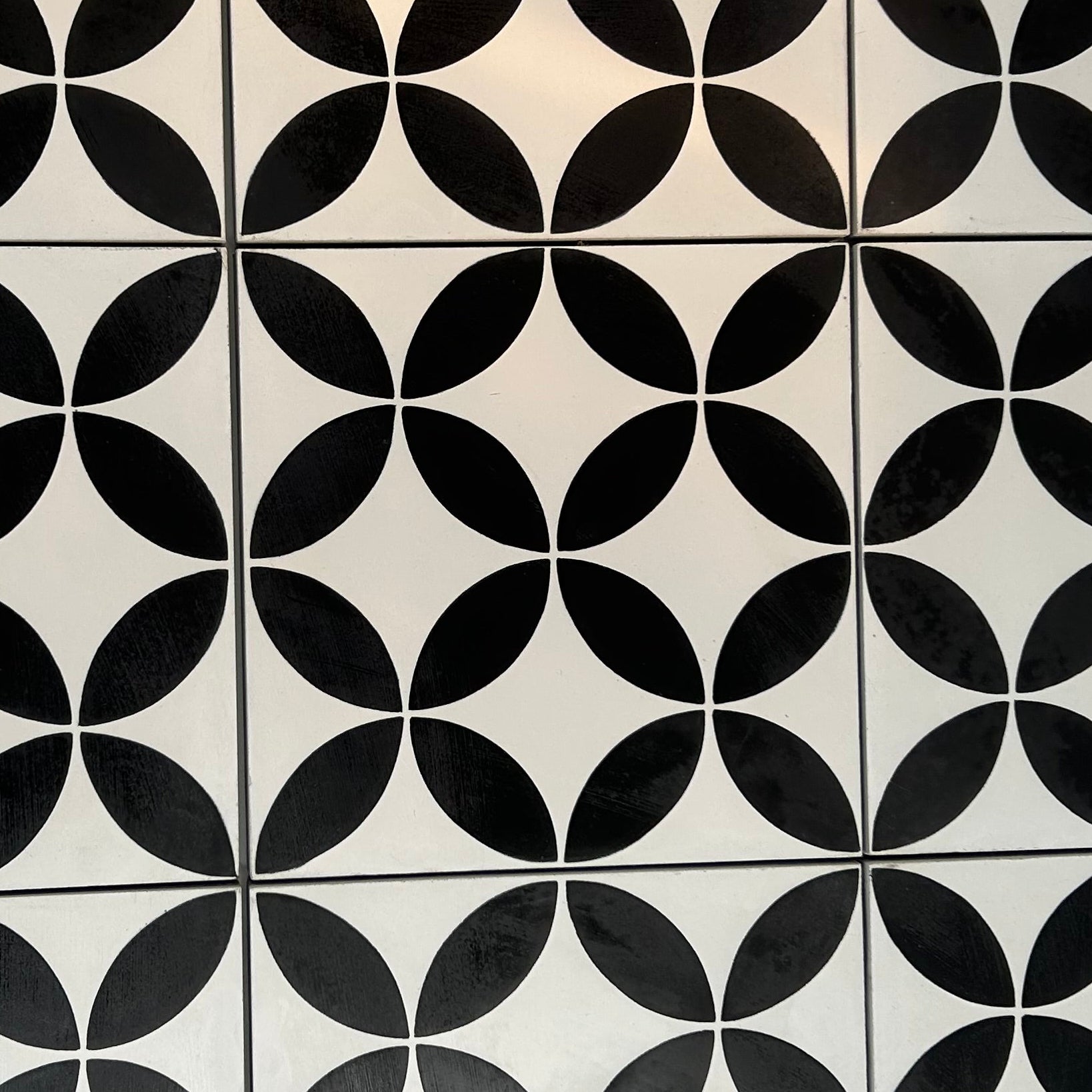 Encaustic Cement Tile | Japanese Mon Design | Handmade