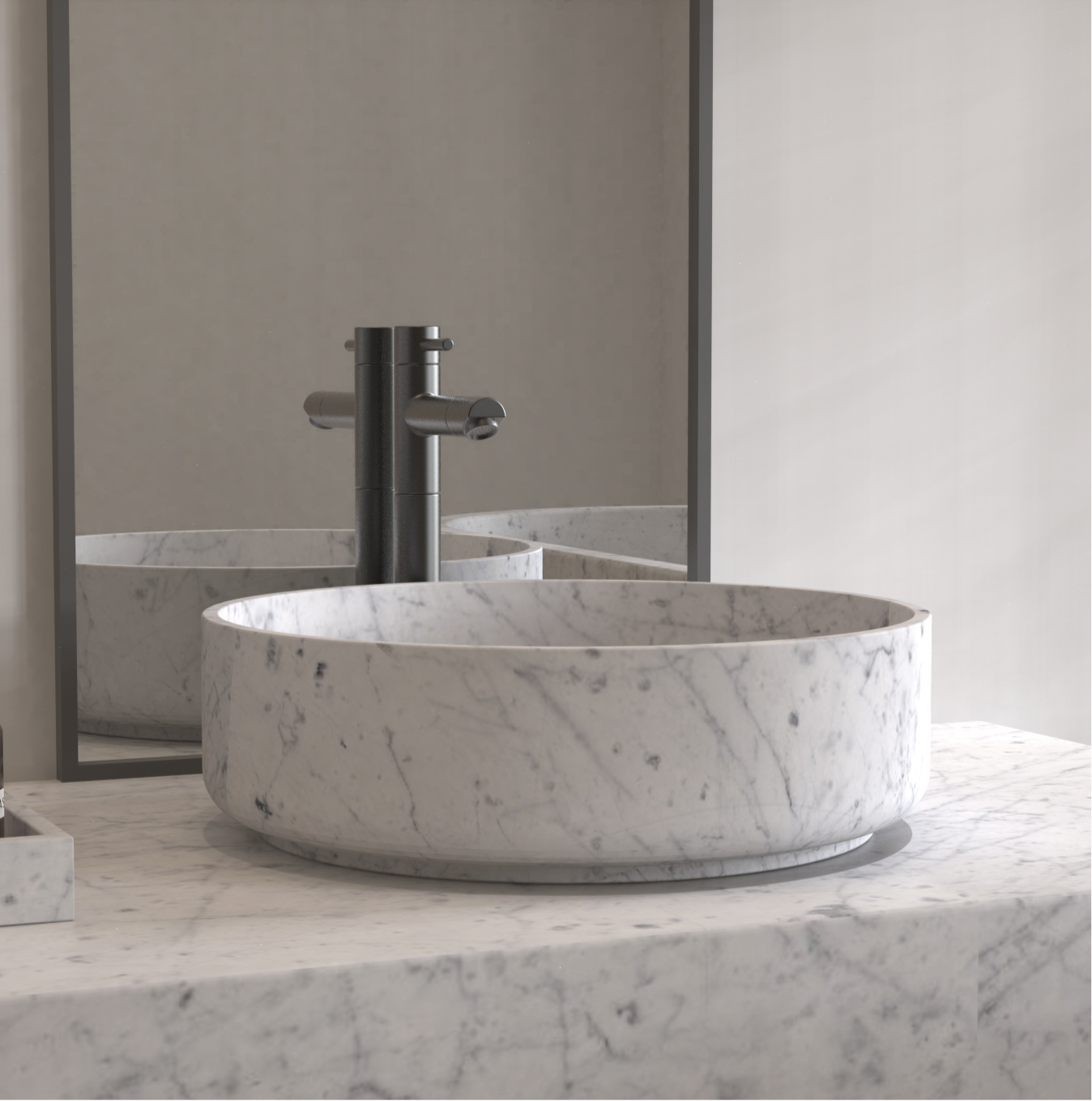 Countertop Basin | Carrara Marble | 40cm x 40cm x 12cm
