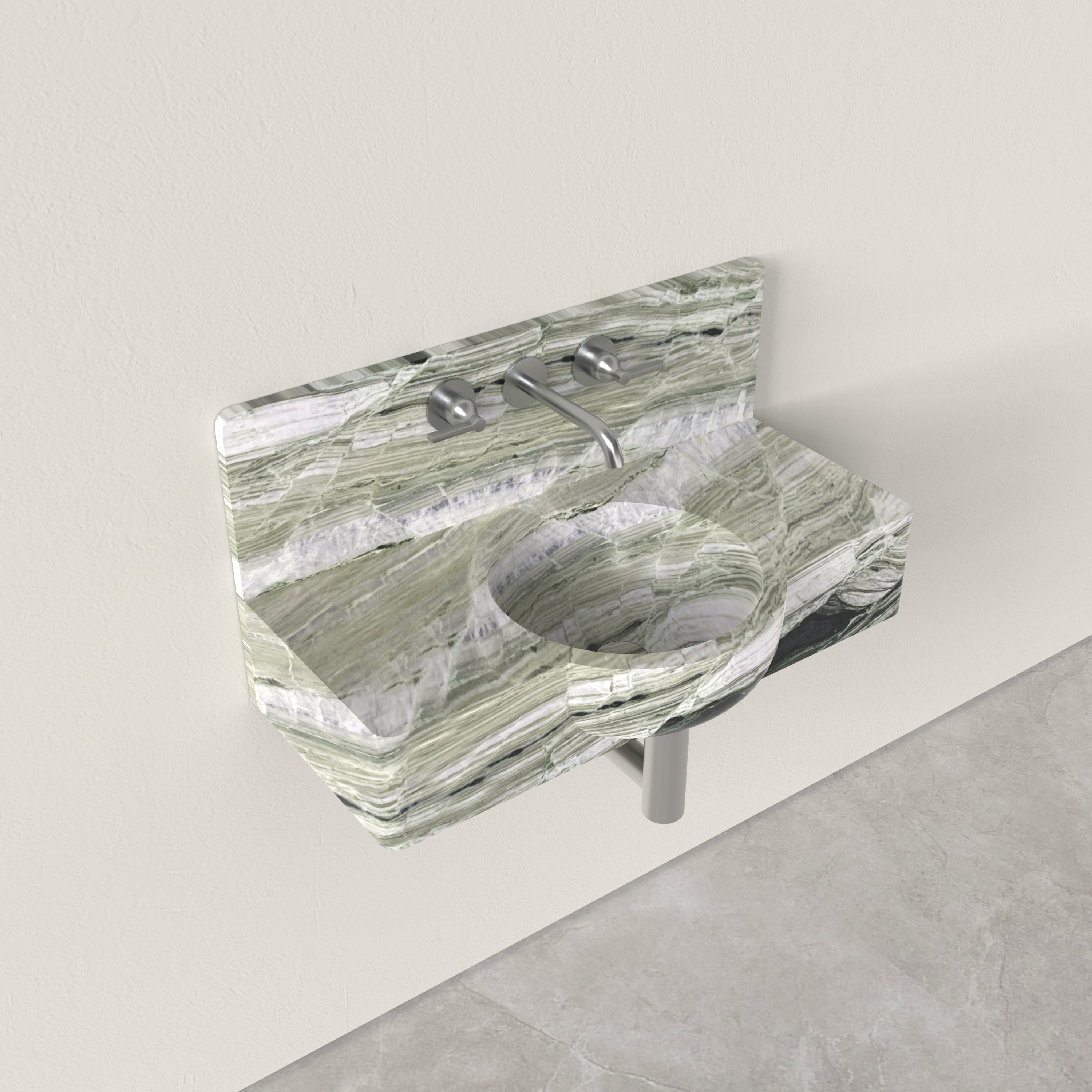 Jade Green Marble|Cloakroom Basin|Handcrafted