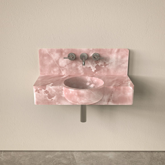 Pink Onyx| Lavatory Basin | Worldwide delivery