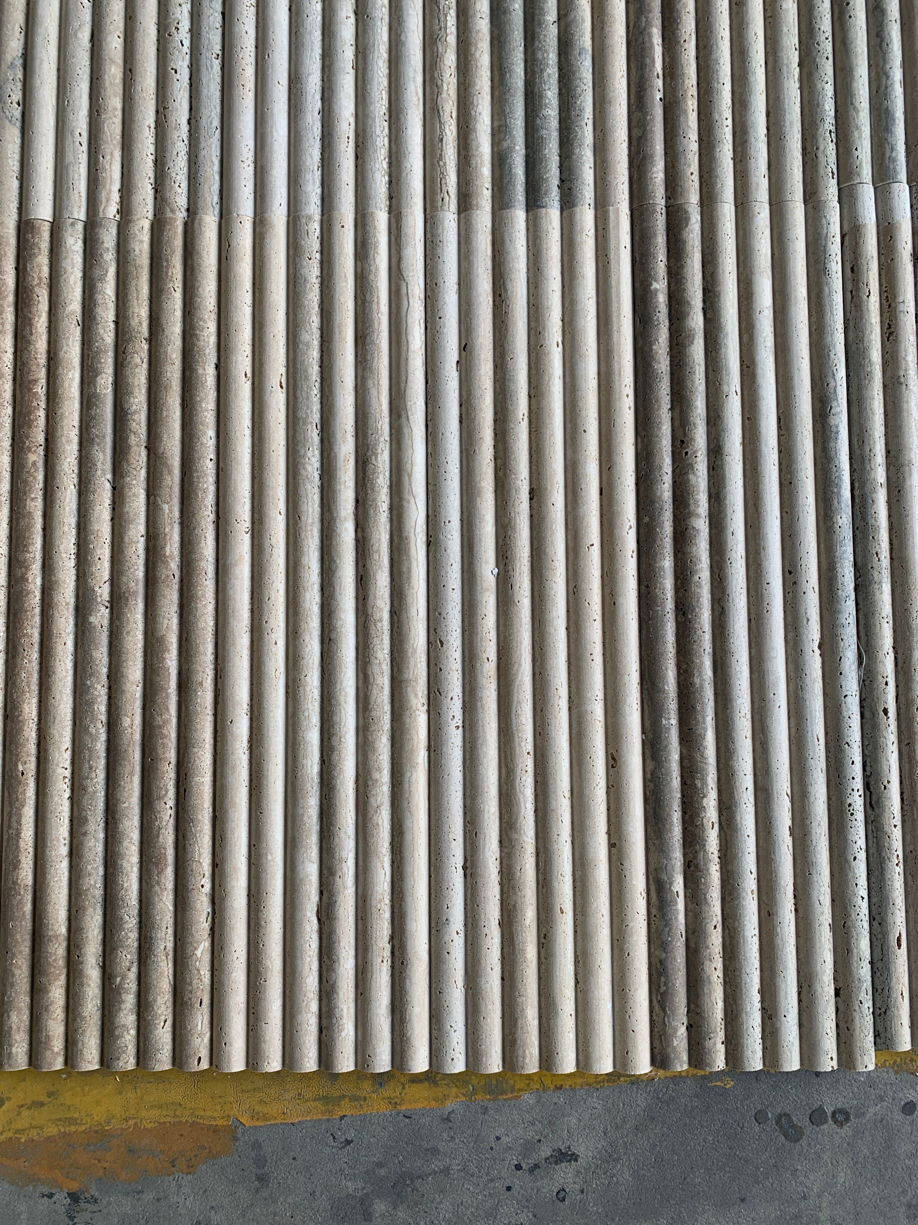 Fluted Travertine Tiles | Tuscan White | 61 x 15cm
