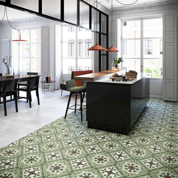 Altea Corbeta | Green Porcelain Floor Tile | 592x592x10mm