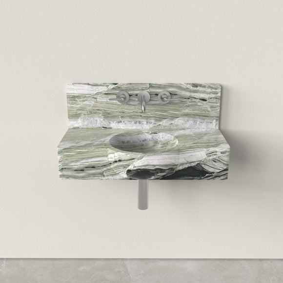 Jade Green Marble|Cloakroom Basin|Handcrafted