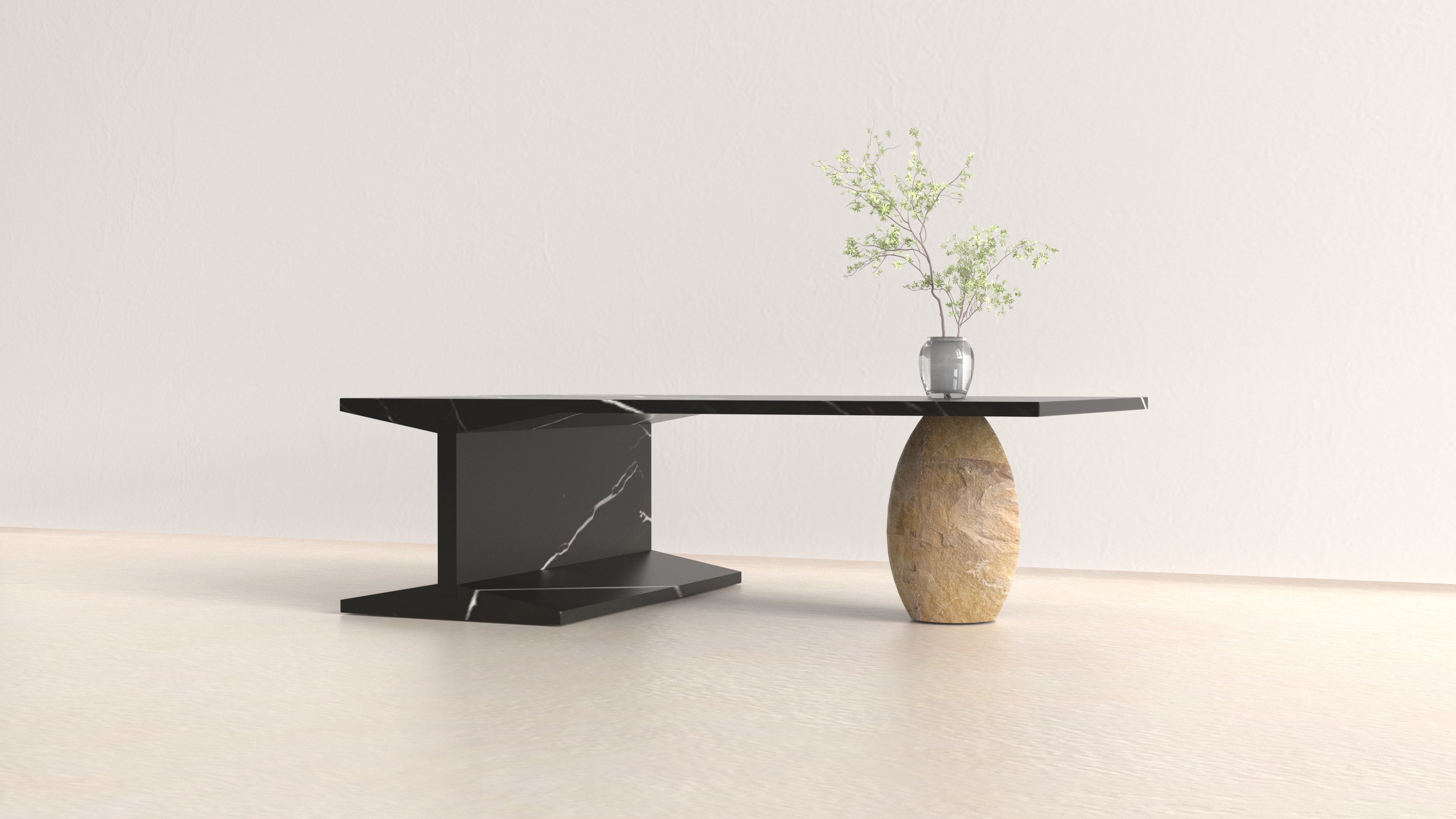 Nero Marquina Marble | Coffee Table | 100 x 60 x 30cm