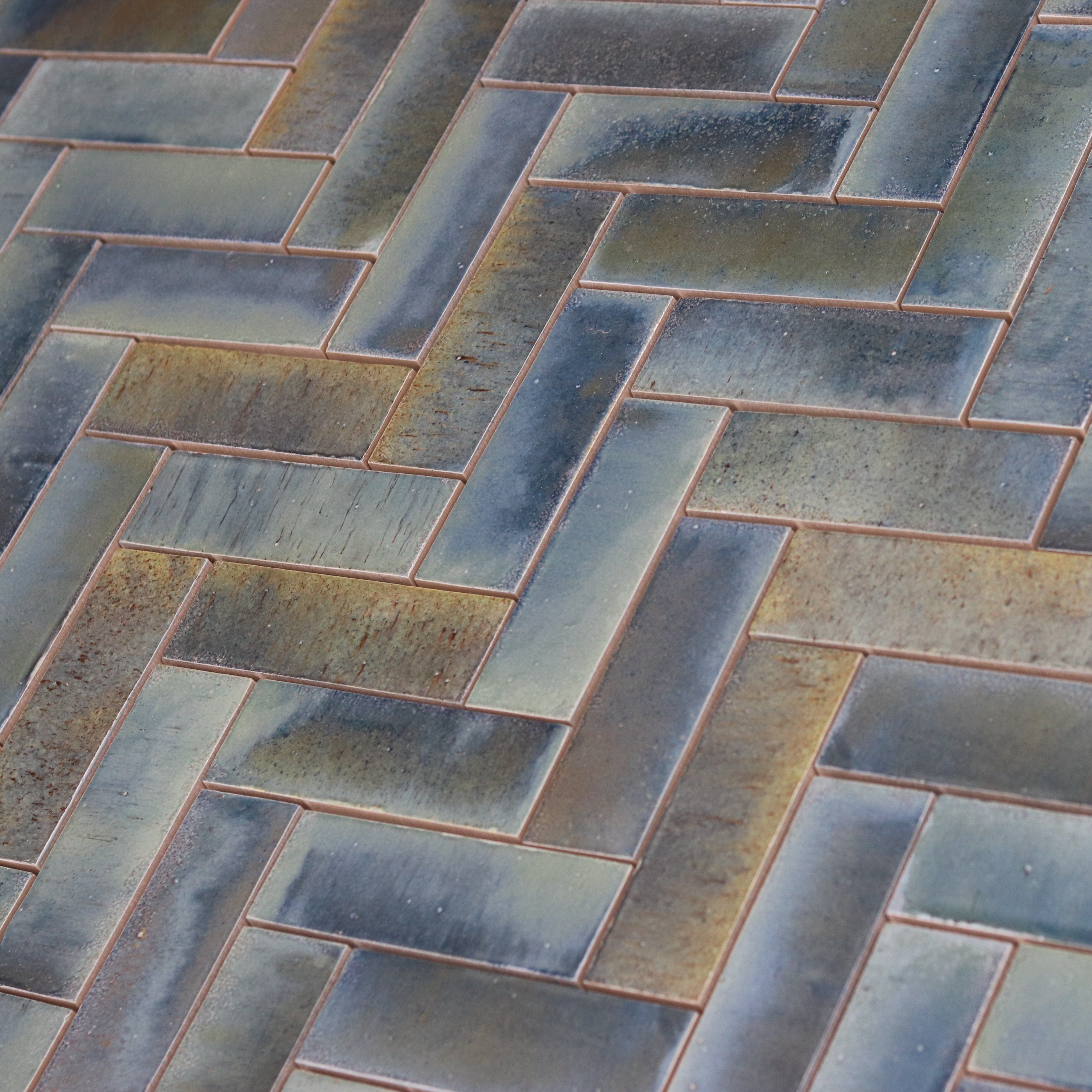 Reactive Glaze | Blue Porcelain Subway Tile 150×50 | Luxury Wall Tile