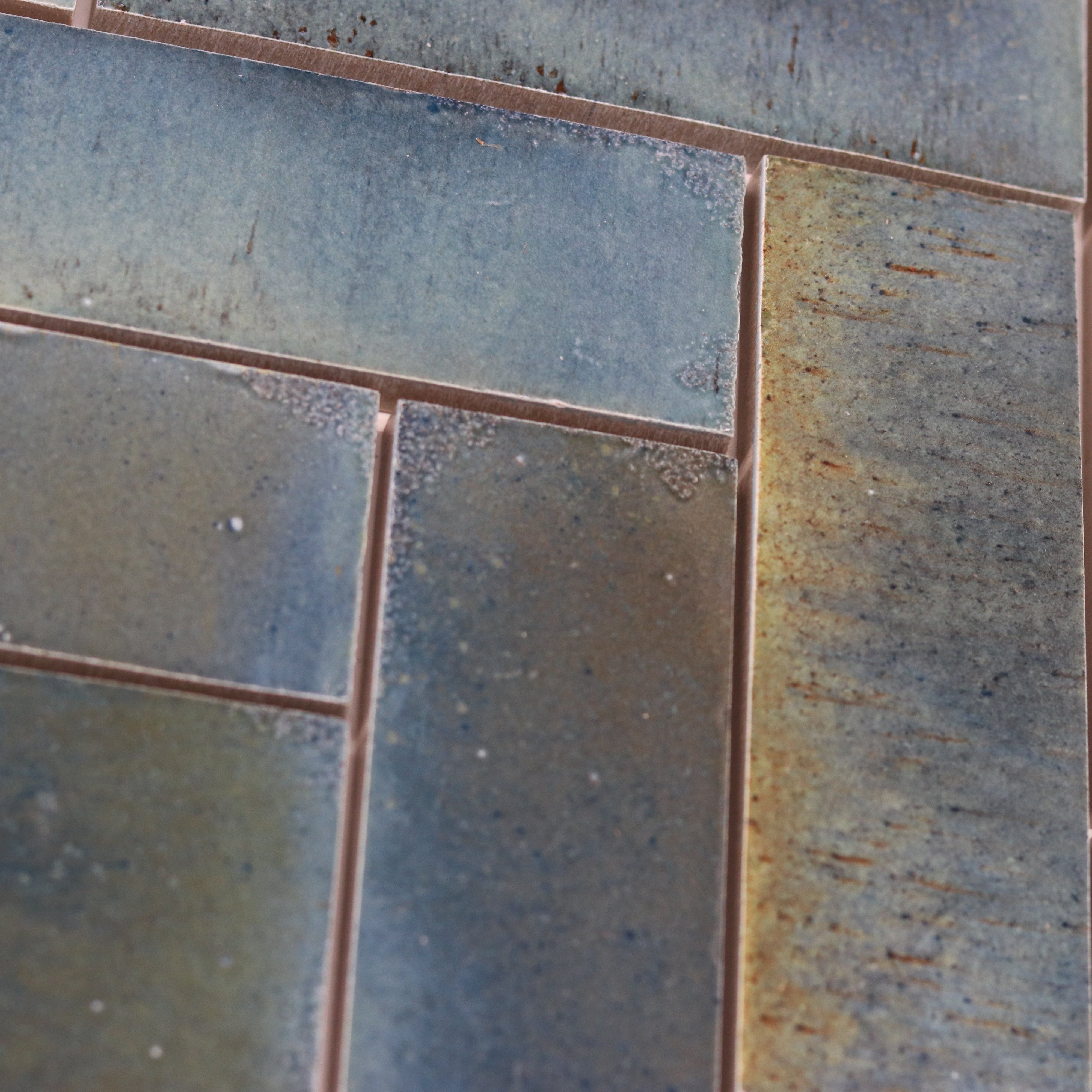 Reactive Glaze | Blue Porcelain Subway Tile 150×50 | Luxury Wall Tile