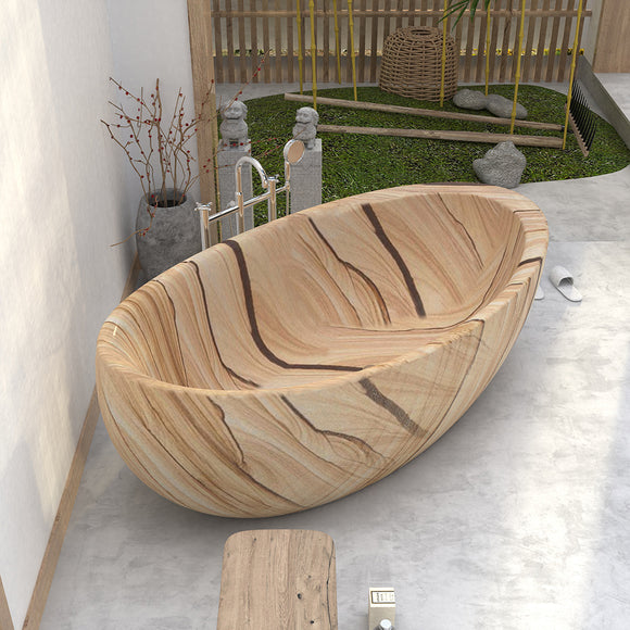 Sandstone Handcrafted Freestanding Bathtub