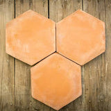 Natural Handmade Hexagon Terracotta Tiles in 3 colours