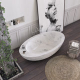 Italian Carrara Marble Handcrafted Bathtub | Free Delivery