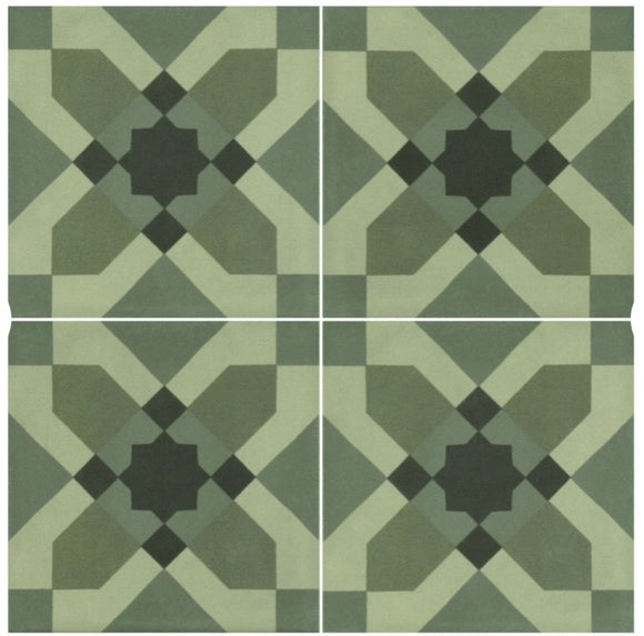 Ezra Green Decor Porcelain Tiles 200 x 200 x 10mm