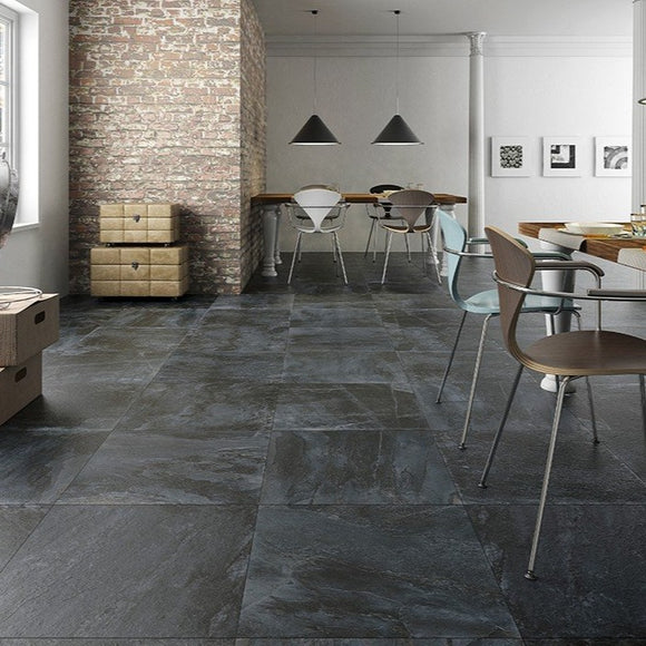 Future Stone Black Floor Tile 600 X 600mm