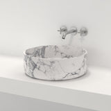 Italian Arabescato Marble Countertop Basin 40 x 40 x 13.5cm