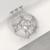 Italian Arabescato Marble Countertop Basin 40 x 40 x 13.5cm