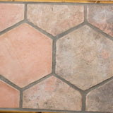 Natural Handmade Hexagon Terracotta Tiles in 3 colours