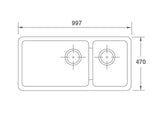 EGERTON SINK – White – Double Bowl