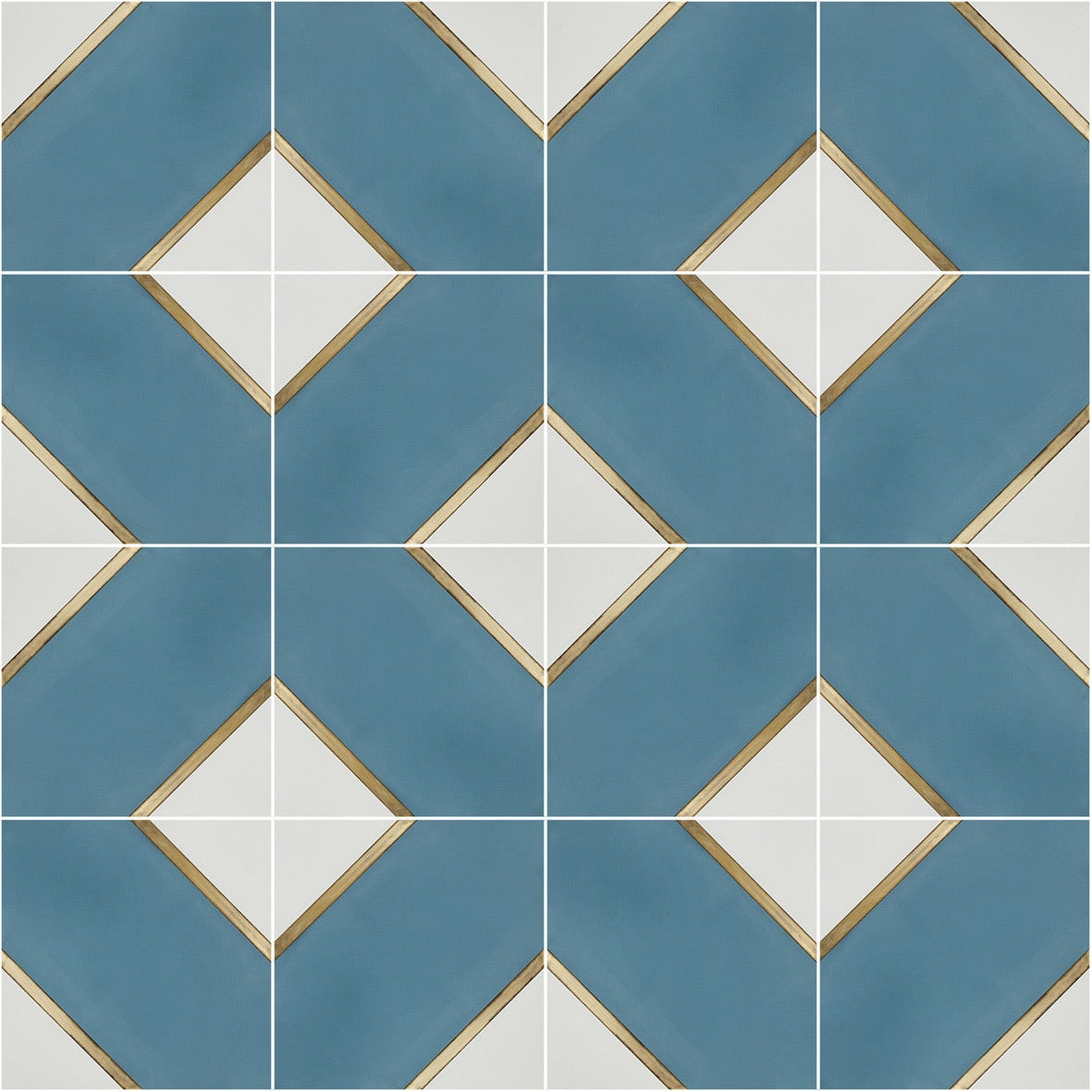 Pellucid Sky Diamond | Handmade | Encaustic Cement Tile