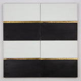 Monochrome Brass Inlay | Encaustic Cement Tile | Eco Friendly