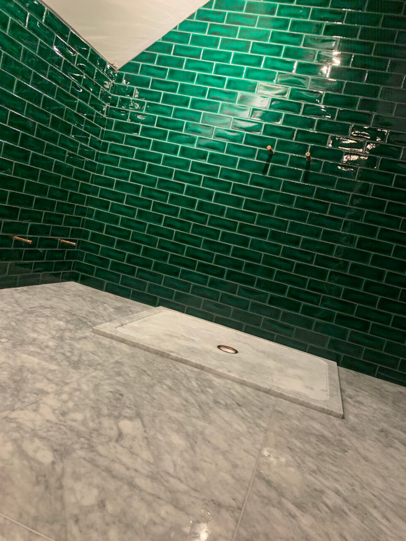 Emerald Green | handmade wall tiles | Perfectly Imperfect