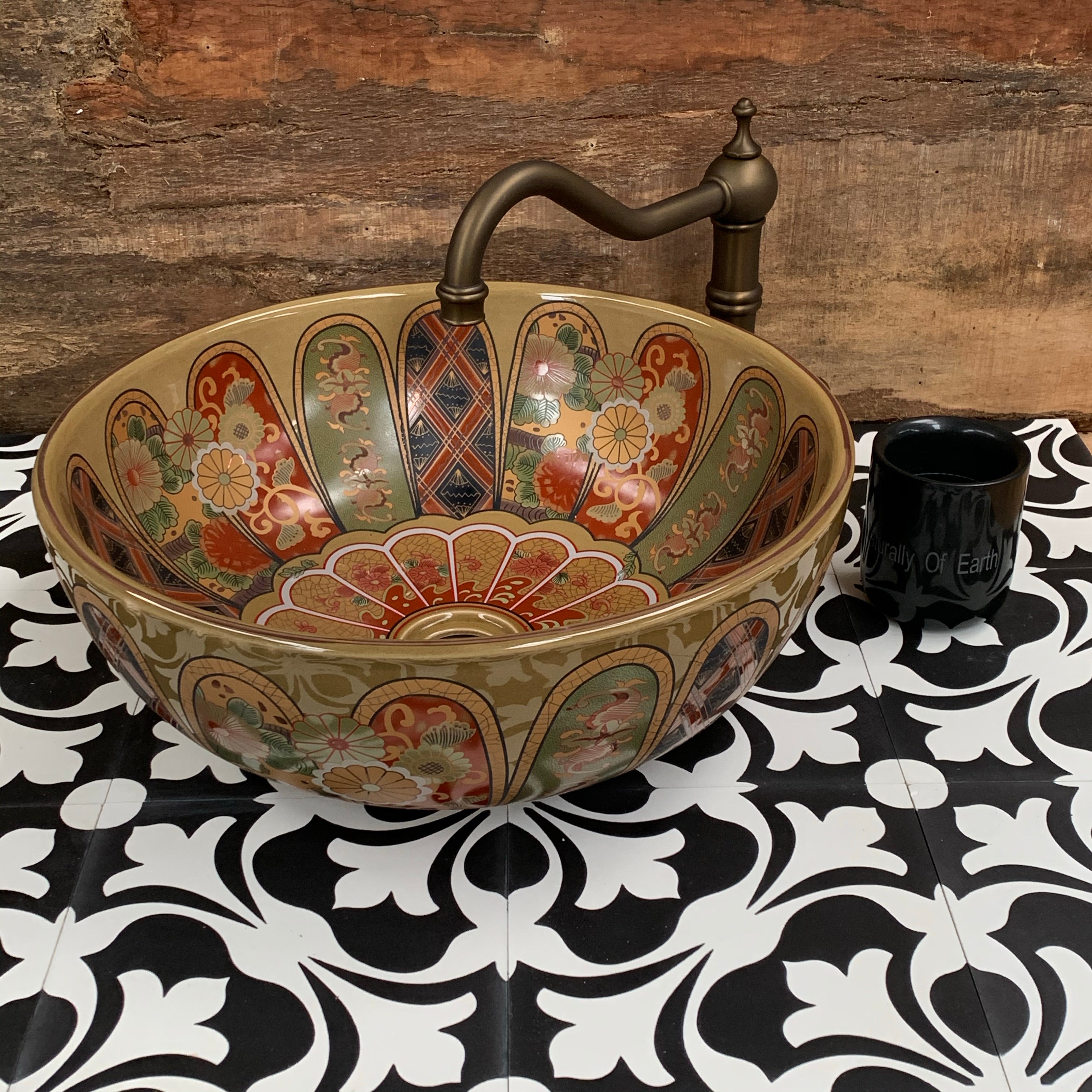 Sligo Porcelain Countertop Basin – Hand‑Finished Oriental Design | Luxury Bathroom Sink