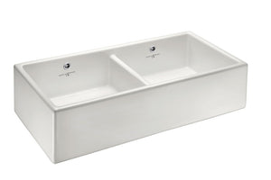 CLASSIC SHAKER 1000 – White – Double Bowl Sink