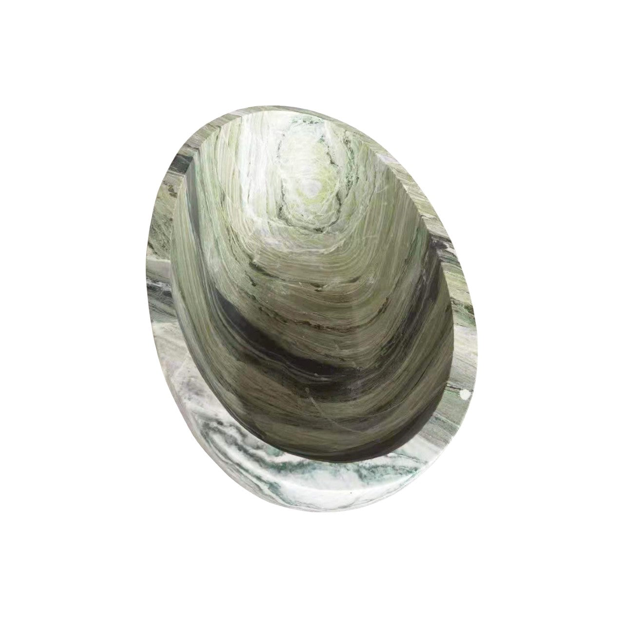 Jade Green Marble Freestanding Bathtub